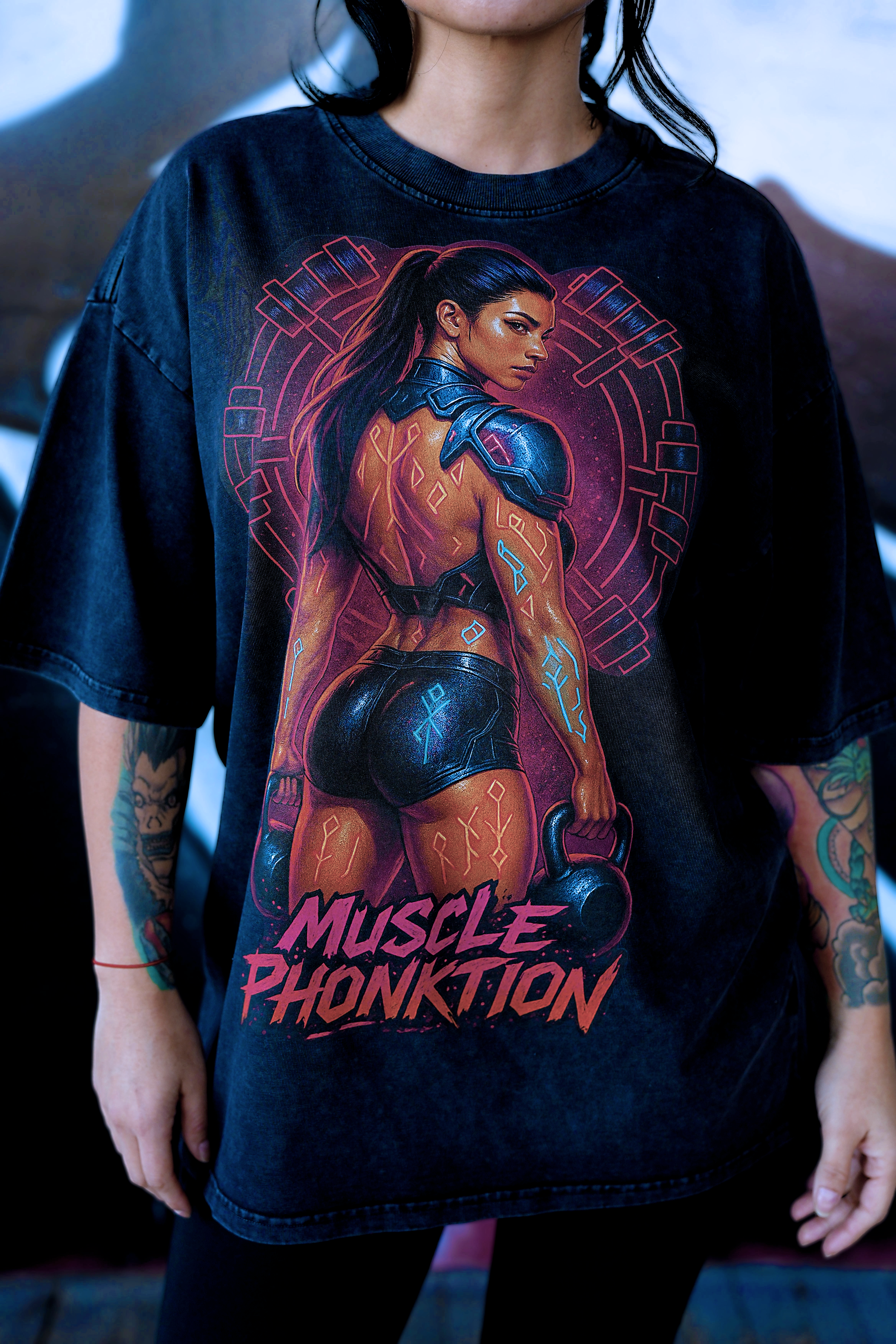 "LADY ESPANA" Heavyweight Oversize Acid Wash Tee