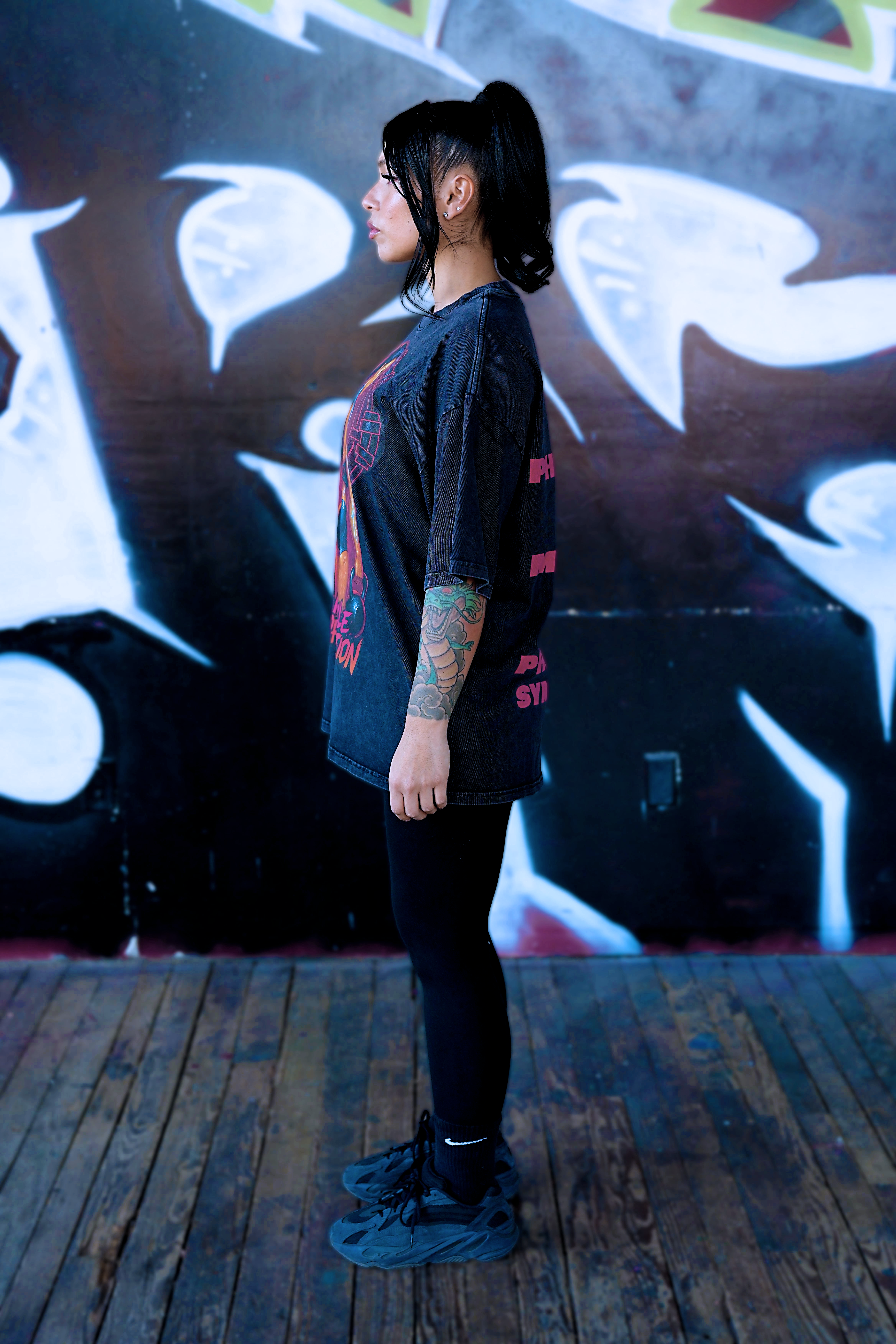 "LADY ESPANA" Heavyweight Oversize Acid Wash Tee