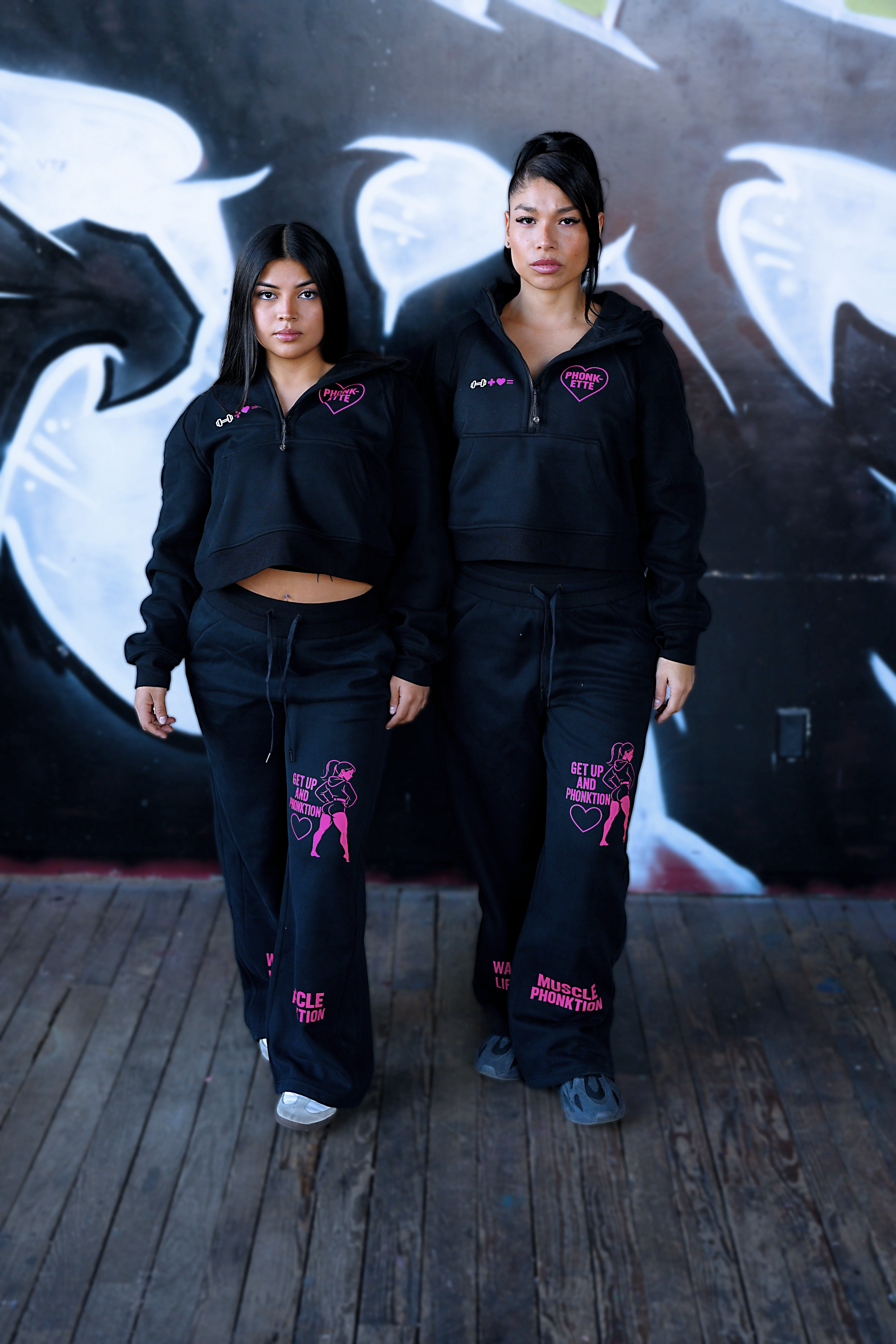 "PHONK-ETTE" Drawstring Straight-Leg Sweatpants