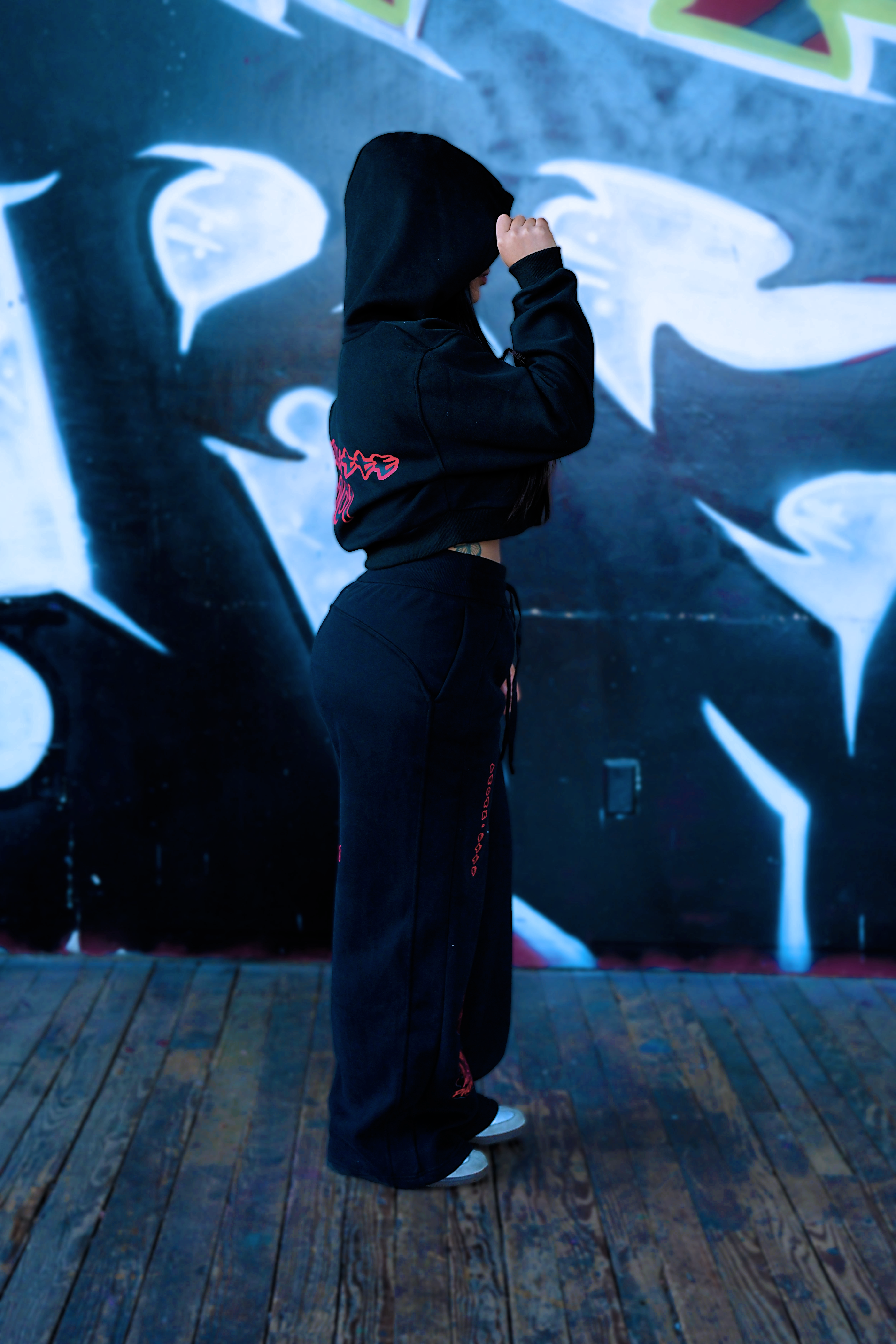 "LADY ESPANA"  Cropped Hoodie