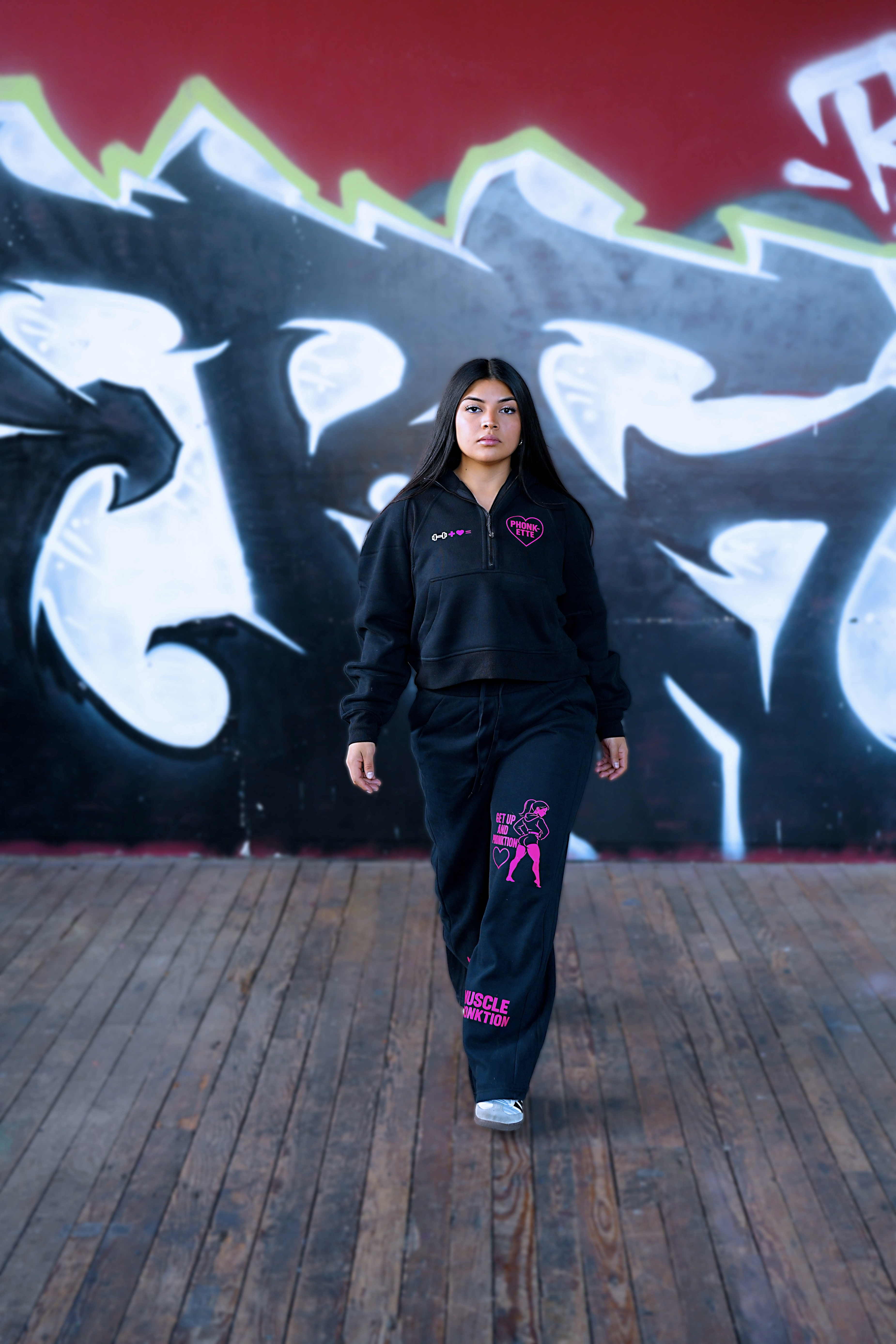 "PHONK-ETTE" Drawstring Straight-Leg Sweatpants