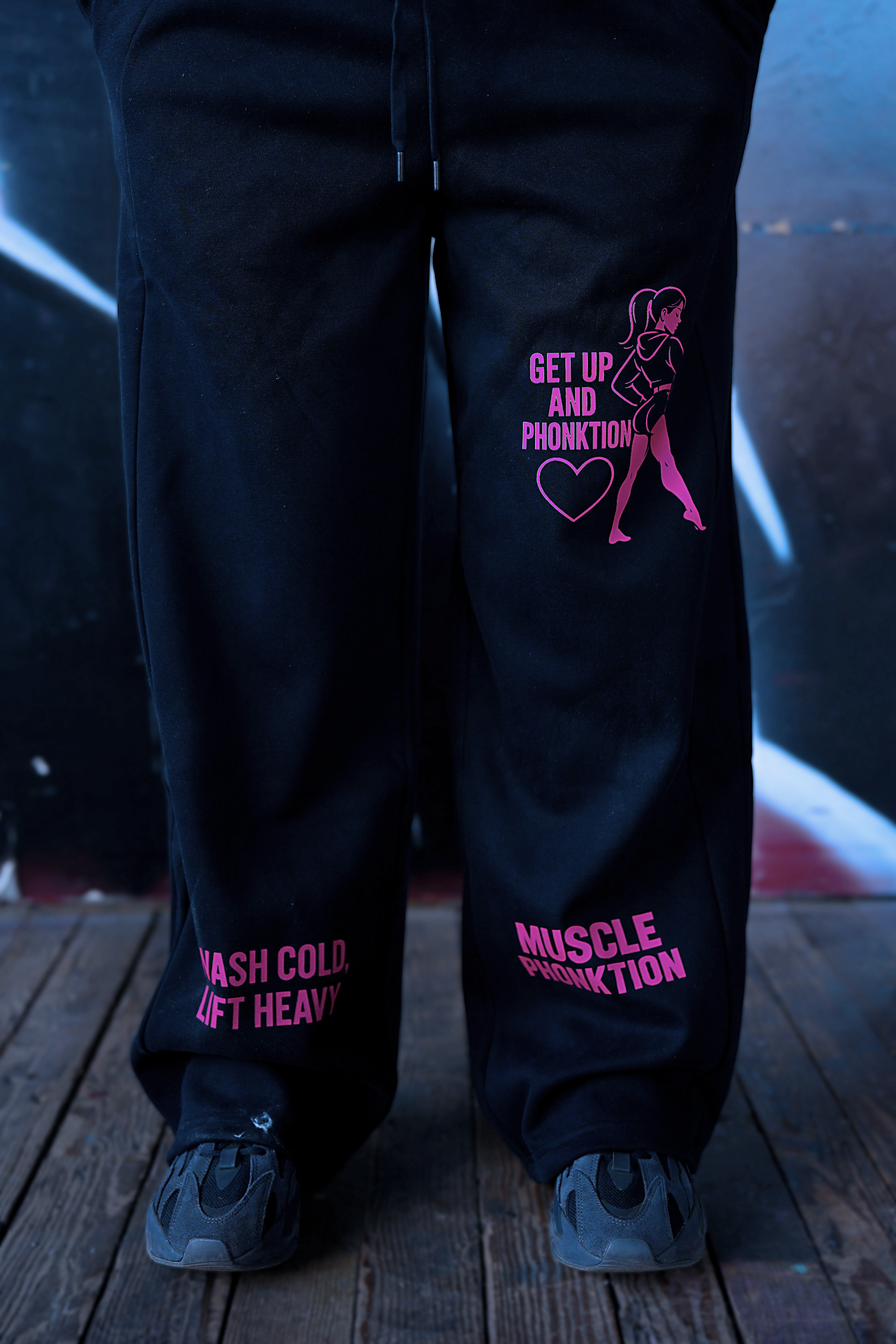 "PHONK-ETTE" Drawstring Straight-Leg Sweatpants